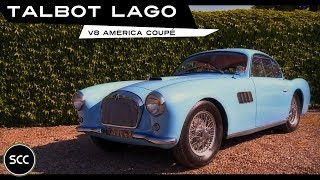 TALBOT LAGO T14 V8 America Coupé 2500 SPORT 1958 - Modest test drive - V8 engine sound | SCC TV