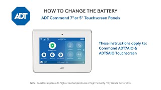 How to change the battery in your ADT Command Touchscreen Panel