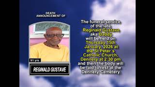Reginald Gustave ~ Short Obituary