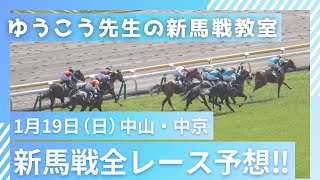 【1月19日(日)新馬戦予想】全会場の新馬戦の推奨馬を紹介します！！