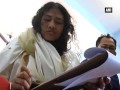 irom sharmila rides bicycle to file nomination for thoubal assembly seat ani news