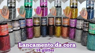 ESMALTE CORA COLEÇÃO NEW GLITTER LANÇAMENTO SÃO 14 CORES