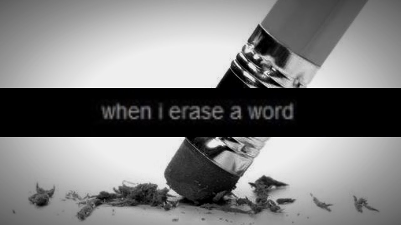When I erase a word