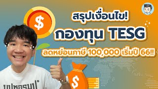 สรุปเงื่อนไข! กองทุนรวมไทยเพื่อความยั่งยืน (Thailand ESG Fund) #TESG ลดหย่อนภาษีสูงสุด 100,000 บาท