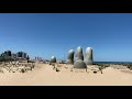 beach walk awesome brava punta del este uruguay 4k video uy