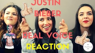 Justin Bieber | REAL VOICE (WITHOUT AUTO-TUNE) | REACTION | THE MIXED DAMSELS