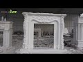 Modern Stone Fireplaces French White Marble Fireplace Surround