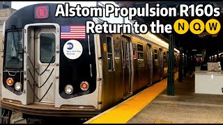 ⁴ᴷ⁶⁰ Alstom Propulsion R160s Return to Service on the N, Q, and W Lines