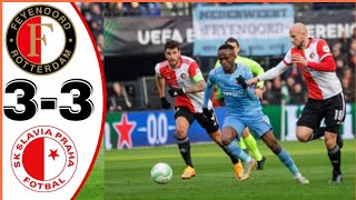 Feyenoord vs Slavia Prague (3-3) Europe Conference league | All goals Extended Highlights