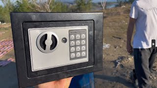 I opened the steel safe with a bomb