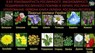 Географія. 8 кл. Урок 33. Різноманітність рослинності. Червона та Зелена книги України