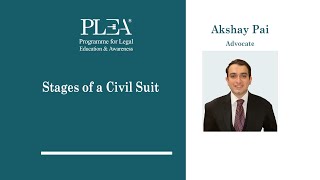 Stages of a Civil Suit by Akshay Pai