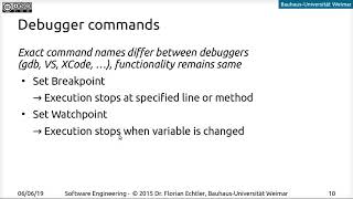 Software Engineering - Lecture 10 - Debugging - Part 2