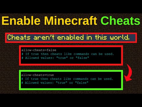 How do you turn on cheats on bedrock server?