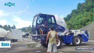 3.5m3 Self Loading Concrete Mixer Truck Working in Manado, Indonesia-Aimix Group