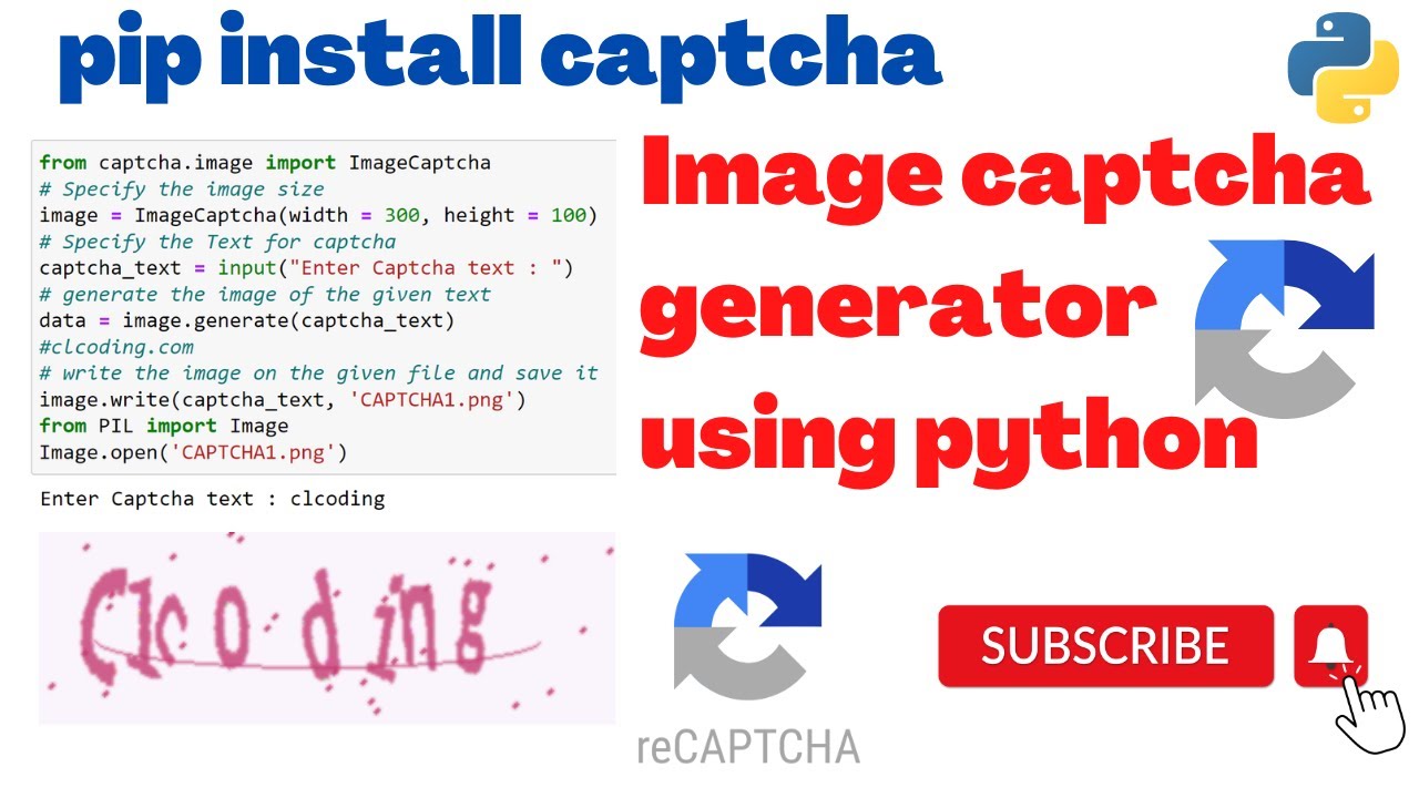Day 76 Image Captcha Generator Using Python Youtube Day 76 Image Captcha Generator Using Python Youtube