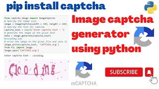 Day 76 : Image captcha generator using python