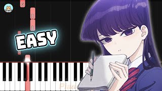 [full] Komi Can't Communicate OP - "Cinderella" - EASY Piano Tutorial & Sheet Music