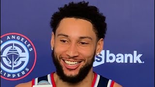 Ben Simmons Reacts To Joining Clippers And 1st Clippers Practice