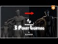 3 Point Lighting Setup in Blender