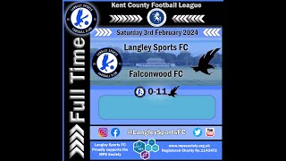 Langley Sports 0-11 Falconwood 03.02.2024 KCFL Goal Highlights