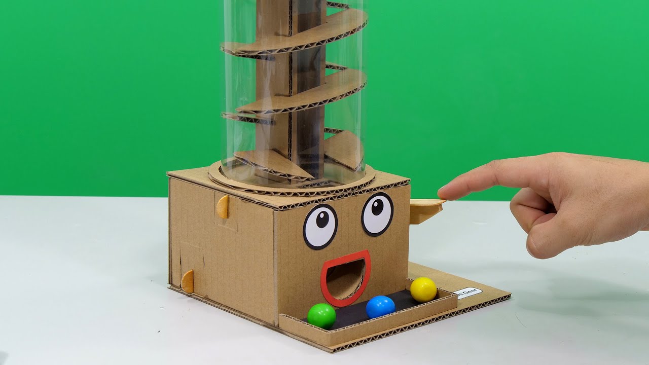 Gumball Vending Machine DIY From Cardboard - YouTube