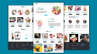 How to make a Ice Cream Website Using HTML/CSS | DM 007 | Ice Cream website design