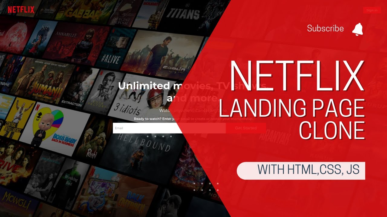 Netflix Landing Page Clone With HTML, CSS And JavaScript - YouTube