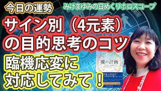 1/21・サイン別（4元素）の目的思考のコツ！・臨機応変に対応してみて！　2025年1月21日（火）のホロスコープ