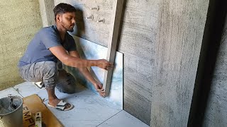 how to make bathroom tiles fitting process