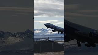 Heavy Silkway Airlines 747 Takeoff from Anchorage Airport Alaska #planespotting #boeing747