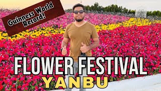 Flower Festival 2024 in Yanbu Saudi Arabia, Guinness World Record Flower Show || Shopping \u0026 Food.