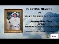 In loving memory of Mary Daphne Mathurin