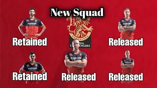 IPL 2021- RCB Released and retained players || IPL 2021 || new squad || released players || retained