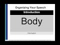 Creating your first speech