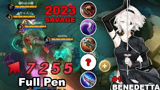 BENEDETTA 2023 Abusing This Full Penetration Build | MLBB