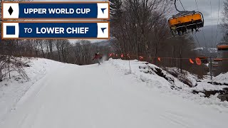 Okemo, VT - ◊ Upper World Cup to 🟦 Lower Chief Early-Season (11-24-23) [4K]