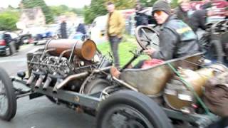 Mark Walker's 1905 Darracq 200HP going home pt.2, VSCC Loton Park, 5th September 2010