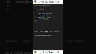 Padding Strings In Python | Python Tutorial
