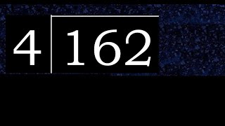 Divide 162 by 4 , decimal result  . Division with 1 Digit Divisors . How to do