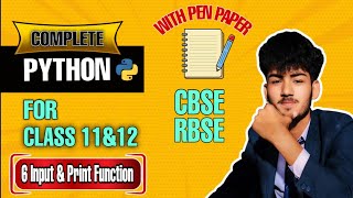 Python Lecture 6: Input and Print Function in Python | Python Full Course in Hindi | 🔥Nextera Tech 🔥