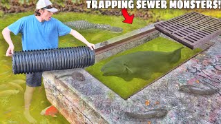 24 HOUR Fish Trap Catches The SEWER MONSTER!