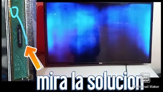 Reparacion de tv con pantalla borrosa y franjas blancas // solucionada // @la esencia soluciones