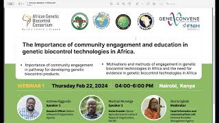 The Importance of community engagement and education in genetic biocontrol technologies in Africa