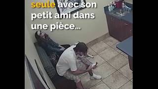 Une femme battue glisse un papier au vétérinaire