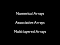 PHP in 60 - Arrays