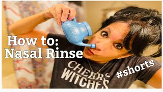 HOW TO USE THE NETI POT/NASAL RINSE #shorts