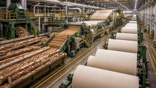 Inside the Mega Paper Mill – How Trees Become Paper Rolls in Hours