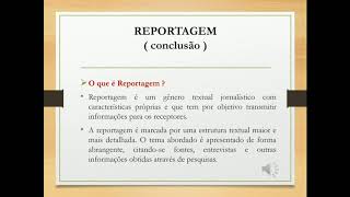 Língua Portuguesa - 5 ano : Explicação sobre Reportagem ( final )