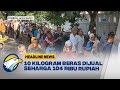 Ibu-ibu Berebut Antrean untuk Beli Beras Murah